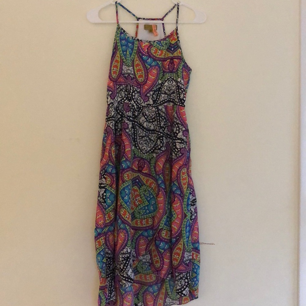 Colorful Nicole Miller spaghetti strap dress
